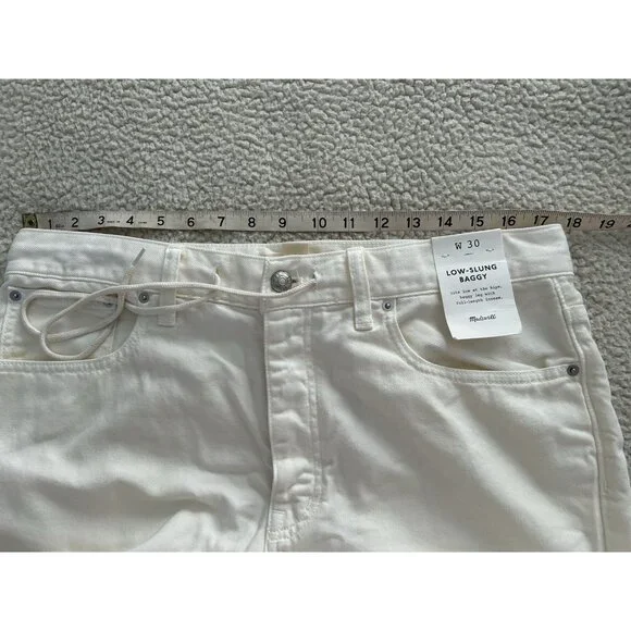 Madewell Low-Slung Baggy Jean: Airy Denim Edition Vintage Canvas Women's Sz 30 - Picture 13 of 16